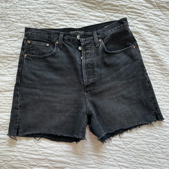 Aritzia Denim Forum The Yoko Mid Thigh Denim Short size 29 Black - Picture 3 of 7